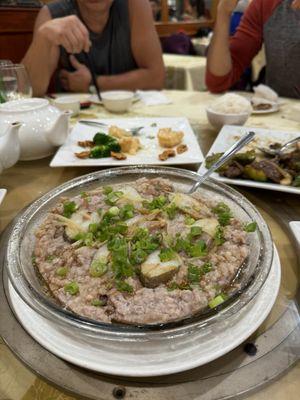 Pork patty and salted fish