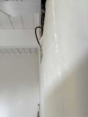 Electrical and the HVAC Lines exceed beyond drywall  - so that should be fun to finish out.