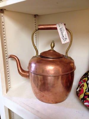 Big brass tea kettle