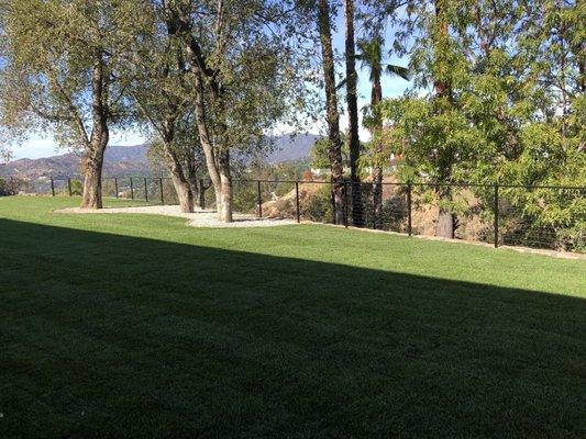 Our beautiful fence with stainless steel wires to fully appreciate the view!