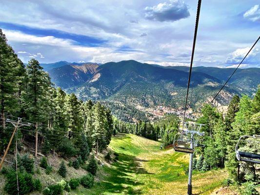 Scenic view of Red River from the chairlift