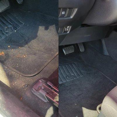 Before and After picture of a detailed Honda CR-V