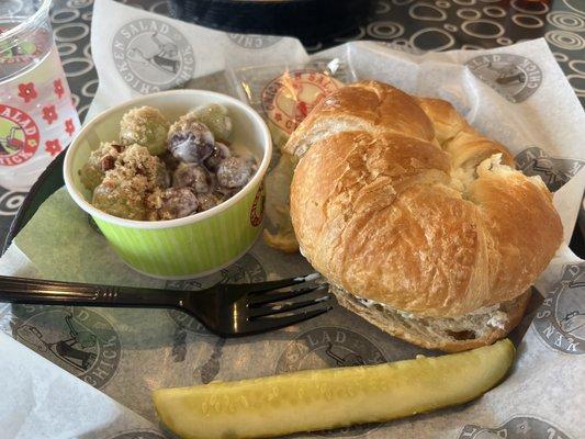 Fancy Nancy Quick Chick with croissant and grape salad - The Chicken Sandwich