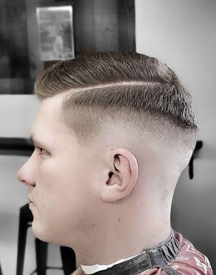 Some go into the new year with resolutions... he chose to go into 2020 with a fire bald fade and hard part by Freddie!