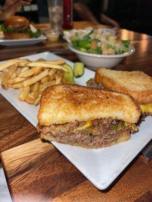 Steak and cheese on Texas toast!! So good!