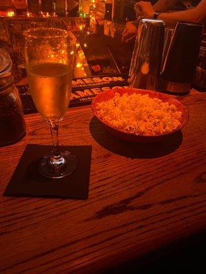 Just some Prosecco and popcorn. No biggie.