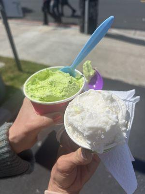 Pistachio and guanabana