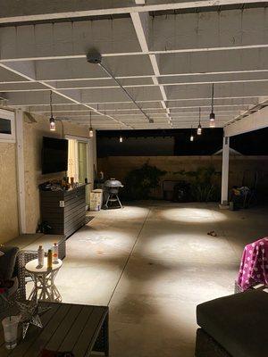 New patio lighting.