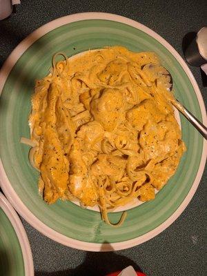 Chicken Cajun Alfredo special $11.95