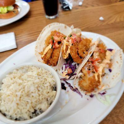 Coconut shrimp tacos