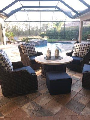 Outdoor Cushion Upholstery using top performance Sunbrella fabrics