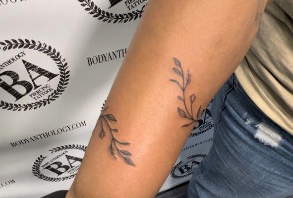 Vine wrapped around forearm