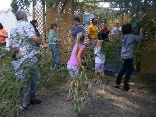 Raising the Sukkah