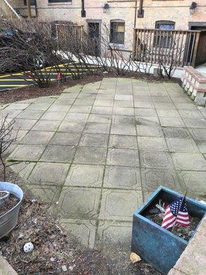 East patio before.