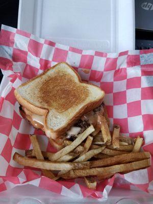 This is my favorite! It's the patty melt.