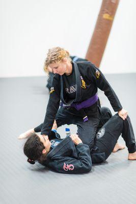 Woman's Brazilin Jiu Jitsu class......