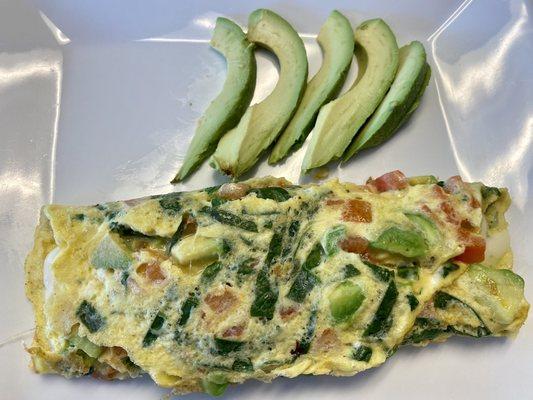 Spinach omelette Keto-style