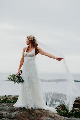 #lambshillbride Meredith altered the neckline of this Justin Alexander gown for the perfect fit. Photo by The Ramsdens