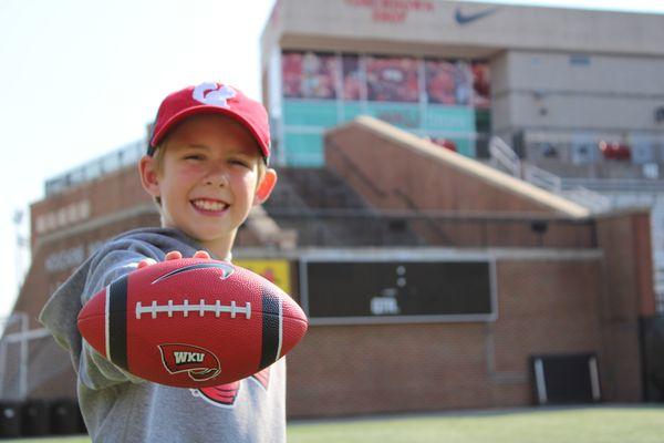 Infant, Children & Youth Sizes.  Nike youth football. White Squirrel hats.