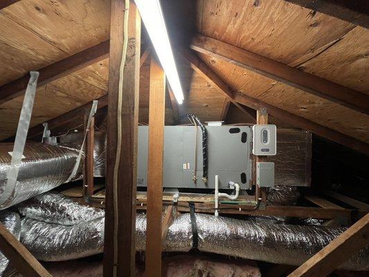 Install New Heat Pump  Air Handler and Ductwork with two zones