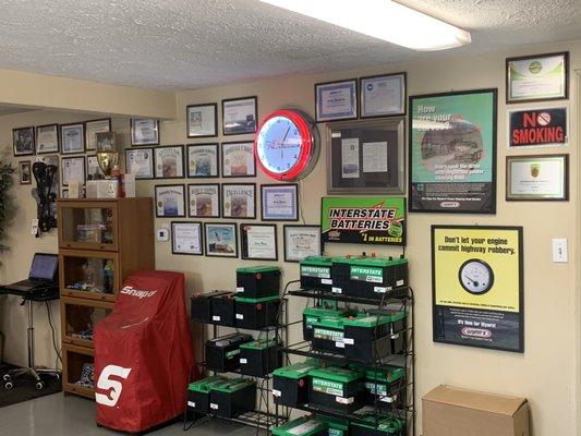 Back wall of entry with an even larger array of awards! Truly breathtaking when you walk in. Beyond impressive and made me feel at ease.