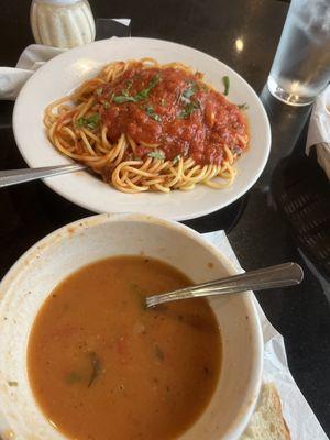 Pasta and soup!