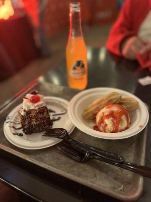 Choco Flan and Stuffed Churros