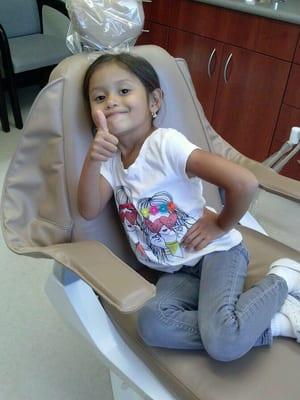 I brough my daughter to get her 6 month teeth cleaning!