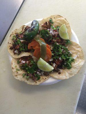 Tacos conbinados pastor asada lengua barbacoa