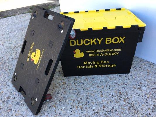 Move your filled Ducky easily with the provided Ducky Dolly!