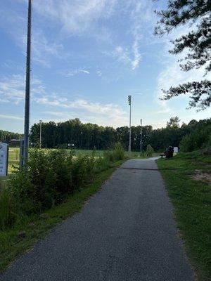 Walking trail around the park