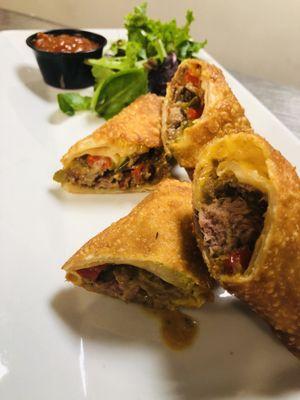 Cheesesteak Spring Rolls