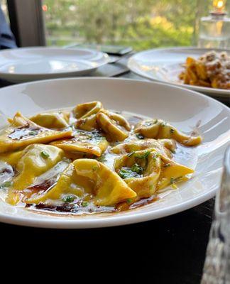 Duck and Fois Gras Ravioli ($32) Marsala reduction