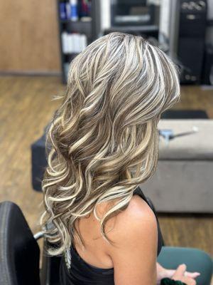 Color and hair extensions by Jennifer Bates