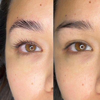 Keratin lash lift tint + Brow lamination