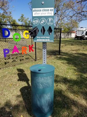 Dog poop centers thru out the park