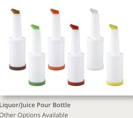 Bar juice bottles