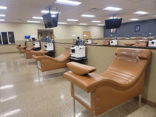 Plasma donation beds & equipment.