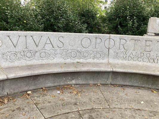 Waldo Hutchins Memorial Bench 10/20/21