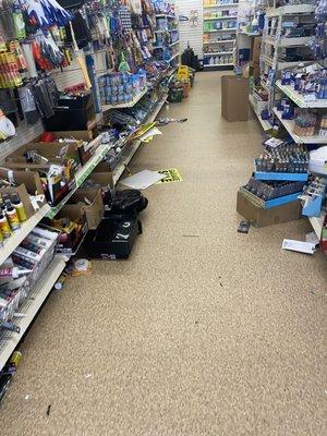 Mess on aisles