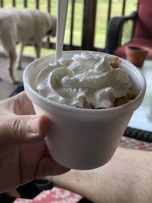 Peach cobbler sundae!!