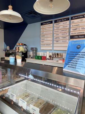 Gelato menu includes nondairy dessert