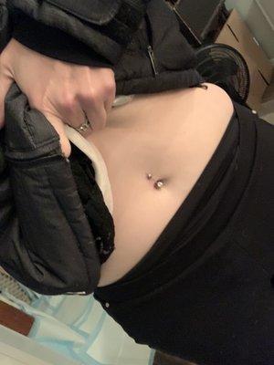 Navel piercing