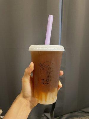 Taro tea with jelly