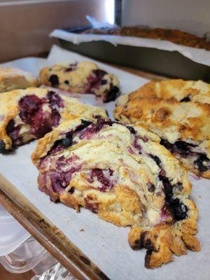 Mixed berry scones