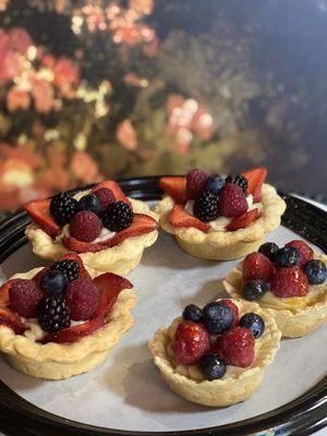 Fruit Tarts filled with delicious Italian Cream