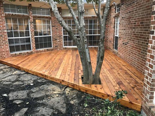 Cedar decking