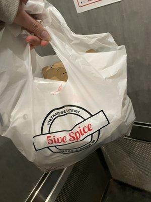 Cute take out bag