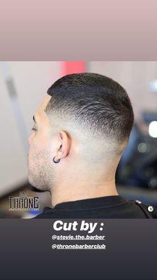 Mid bald fade cut by Stevie