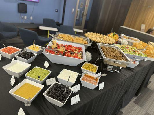 Taco salad bar *with the upgraded equipment*